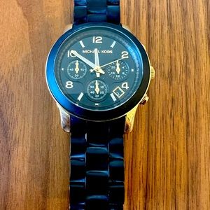 Michael Kors black catwalk chronograph watch